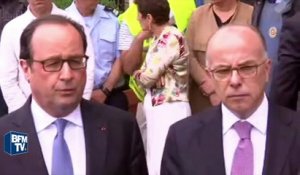 Prise d'otages dans une église: Hollande évoque "deux terroristes se réclamant de Daesh"