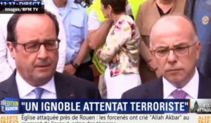 Attaque dans une église: François Hollande veut "mener la guerre" contre Daech