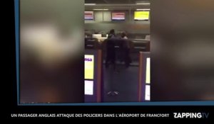 Aéroport de Francfort : Un passager anglais attaque violemment des policiers allemands (Vidéo)