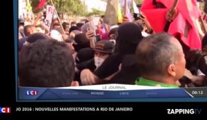 JO de Rio 2016 : De nouvelles manifestations perturbent le parcours de la flamme olympique (Vidéo)