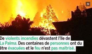 Canaries : de violents incendies ravagent l'ile de la Palma