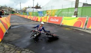 Jeux Olympiques 2016 - Cyclisme sur route - Chute de Brent Bookwalter