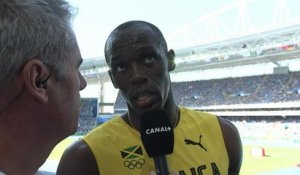 Jeux Olympiques 2016 - Athlétisme (100 M) - La réaction d'Usain Bolt après les séries