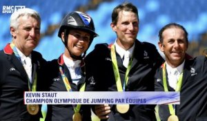 JO - Les cavaliers français savourent la médaille d'or en saut d'obstacles par équipe