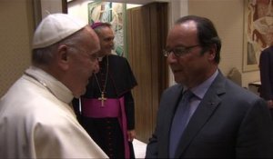 François Hollande au Vatican pour témoigner sa gratitude au pape