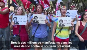 Brésil: Des milliers de manifestants contre le nouveau président