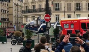 Dans les rues de Paris, un CRS blessé est évacué par hélicoptère