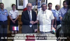 Paris vend 36 Rafale à Delhi, après des années de discussions