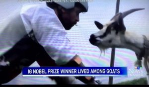Fou rire pendant un reportage sur un homme chèvre à la TV