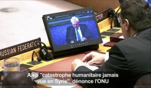 ONU : Alep "catastrophe humanitaire jamais vue en Syrie"