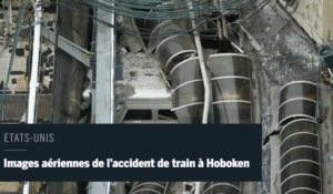 Images aériennes de l’accident de train à Hoboken