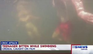 Morsure d'un crocodile filmée sous l'eau par une GoPro !