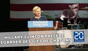 Polémiques Trump: Hillary Clinton préfère regarder des GIFs de chatons