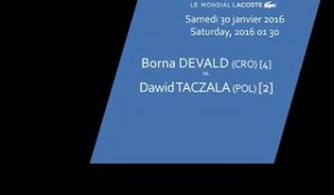 #2 Borna DEVALD (CRO) [4]  vs. Dawid TACZALA (POL) [2] - 1/2 finale - Les Petits As 2016