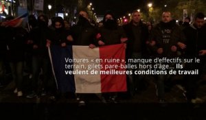 Les policiers en colère dans les rues de Paris, Lyon et Marseille