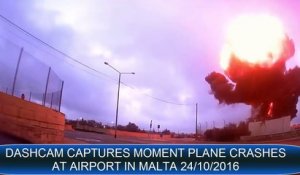 Les premières images du crash de l'avion à Malte
