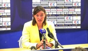 Coupe de la Ligue      Clermont - OM: conférence d'après match de Corinne Diacre