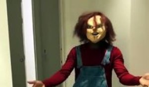 Patrice Evra danse déguisé en Chucky pour Halloween