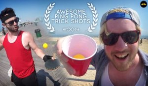 THE MOST AWESOME PING PONG TRICK SHOT VIDEO EVER MADE !