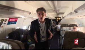 A bord de l'avion de campagne de Donald Trump