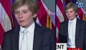 Donald Trump élu, son fils Barron s'endort