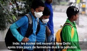 Pollution de l'air: réouvertures des écoles à New Delhi