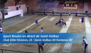 Premier tour, tir rapide en  double, Club Elite féminin, J3, Saint-Vulbas, Sport Boules, saison 2016-2017