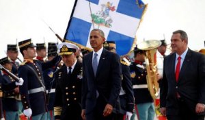 Barack Obama en Grèce, 1ère étape d'une tournée en Europe