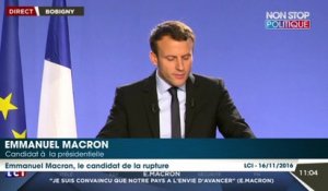Emmanuel Macron candidat à la présidentielle : il se présente comme le candidat de la rupture