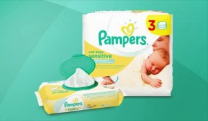 Lingettes Pampers New Baby Sensitive, plus douces que de l’eau et du coton