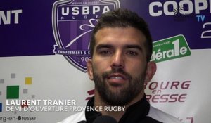 Laurent Tranier après Bourg-en-Bresse / Provence Rugby