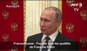 France/Russie : Poutine loue les qualités de François Fillon