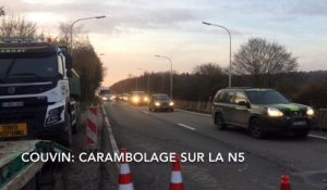 Couvin: spectaculaire accident sur la Nationale 5 à Mariembourg