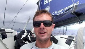 J19 : Changement de voile d'avant pour Stéphane Le Diraison / Vendée GLobe