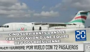 Cinq survivants dans le crash d'avion d'une équipe de foot brésilienne