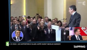 C à Vous : Nicolas Sarkozy hué par les partisans d’Alain Juppé (Vidéo)