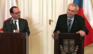 Déclaration commune avec le président tchèque Milos Zeman