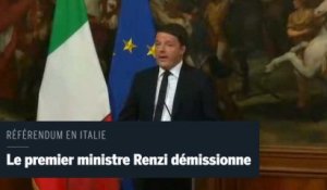 Référendum en Italie : le Premier ministre Renzi démissionne