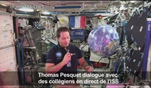 Thomas Pesquet dialogue avec des collégiens en direct de l'ISS