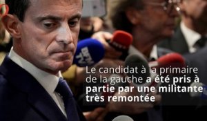 Manuel Valls pris à partie par une militante très remontée