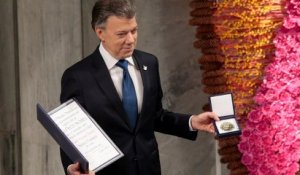 Juan Manuel Santos reçoit le prix Nobel de la paix