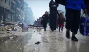 Alep : les évacuations vues par la télévision d'Etat syrienne