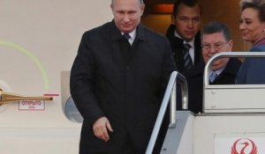Russian President Vladimir Putin arrives in Japan