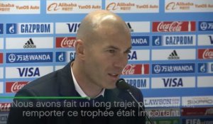 Foot - CDM des clubs : Zidane « Ce trophée était très important pour nous »
