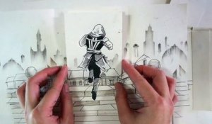 Scène du film Assassin's Creed en animations sur Papier !