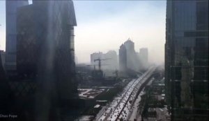 Formation d'un nuage de pollution à Pékin