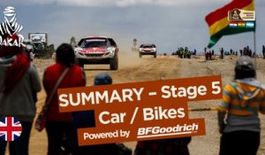 Stage 5 Summary - Car/Bike - (Tupiza / Oruro) - Dakar 2017
