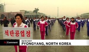 Exercising their right to keep fit? North Korea holds first sports day of year