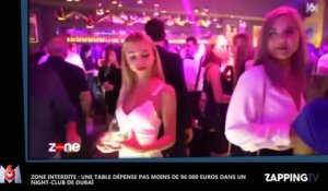 Zone Interdite : 96 000 euros dépensés en 2h dans un night-club de Dubaï, Twitter sous le choc