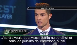 Prix FIFA 2016 - Ronaldo : "J'aurais voulu que Messi soit la"